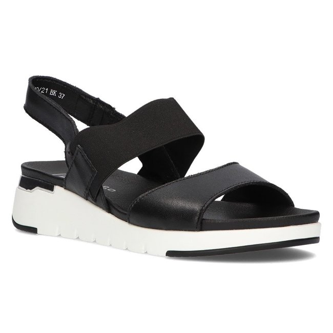 Černé kožené sandály Filippo DS2140/21 BK