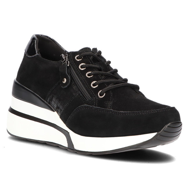 Černé kožené sneakersy Filippo DP3176/21 Bk