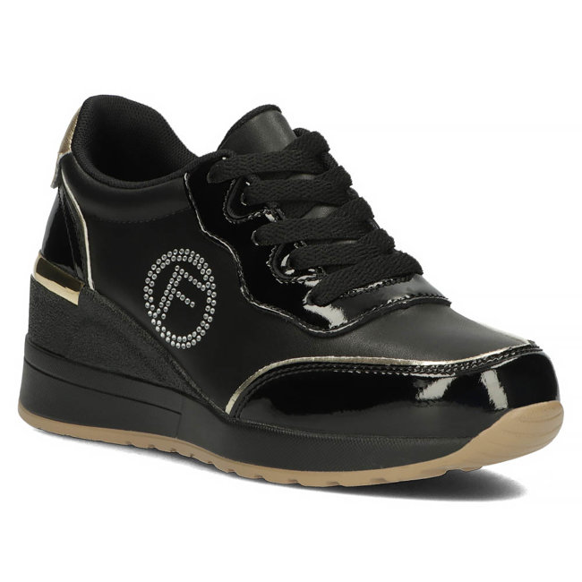 Černé kožené sneakersy Filippo DP4660/23 BK