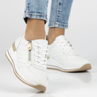 Bílé kožené sneakersy Remonte D3211-80