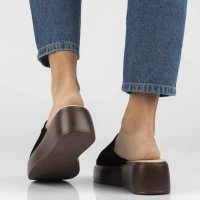 Černé kožené pantofle Filippo DK7798/26 BK