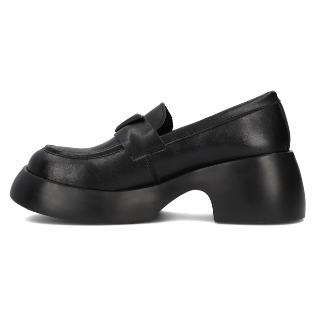 Černé kožené polobotky Filippo DP6477/24 BK