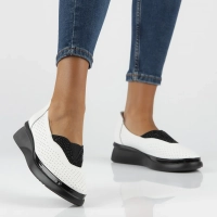 Bílé kožené polobotky Filippo DP6208/24 WH