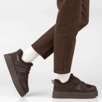 Hnědé kožené tenisky Filippo DP7948/26 D BR