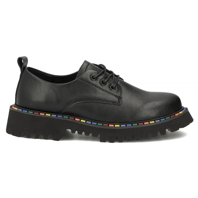 Černé kožené polobotky Filippo DP8341/26 BK