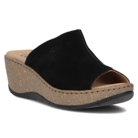 Černé kožené pantofle Filippo DK6251/24 BK