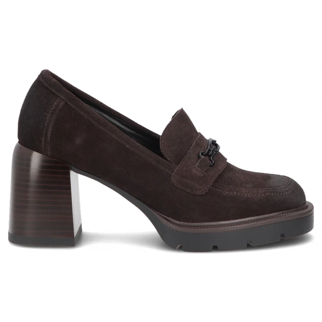 Hnědé kožené polobotky Filippo DP8169/26 D BR
