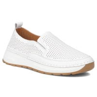 Bílé kožené polobotky Filippo DP7609/26 WH
