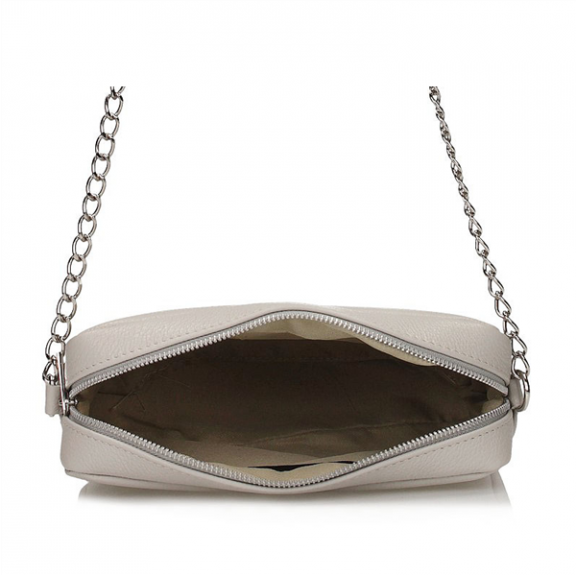 Toscanio Leather bag B6 světle šedá