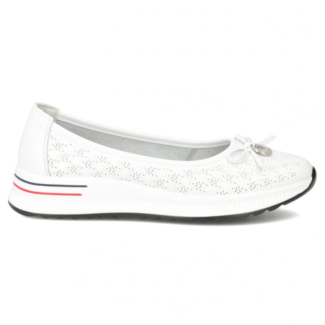 Bílé kožené polobotky Filippo DP6718/26 WH