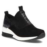Černé kožené sneakersy Filippo DP1689/21 BK WH