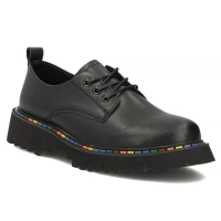 Černé kožené polobotky Filippo DP8341/26 BK