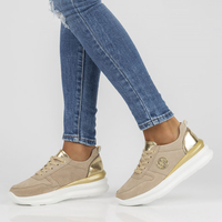 Béžové kožené sneakersy Filippo DP3505/22 BE