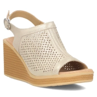 Zlaté kožené sandály Filippo DS6053/24 GO
