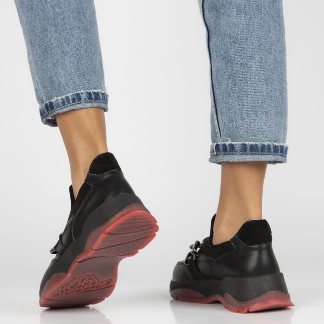 Černé kožené polobotky Filippo DP4191/22 BK