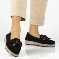 Černé kožené mokasíny Filippo DP6457/26 BK SU