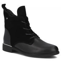 Černé kožené kotníkové boty Filippo DBT4749/25 BK
