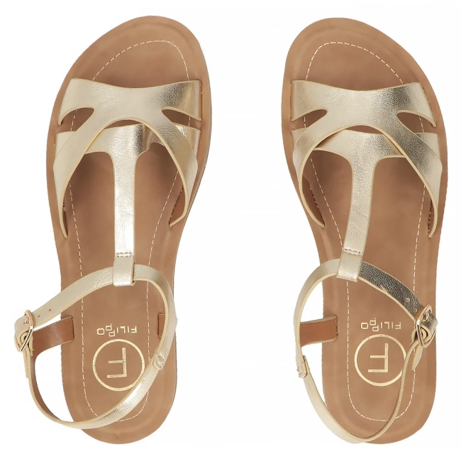 Zlaté sandály Filippo DS7902/26 GO