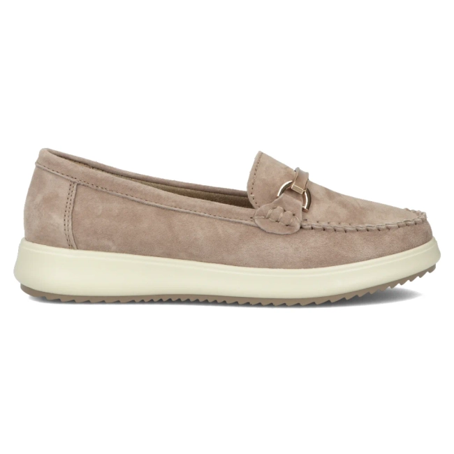 Taupe kožené mokasíny Filippo DP6135/25 TP