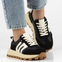 Černé kožené sneakersy Filippo DP6743/25 BK