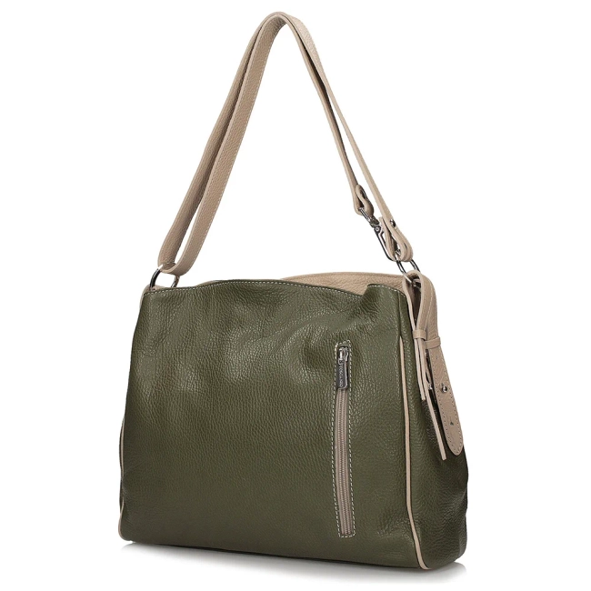 Zelená kabelka Toscanio Shopper F22