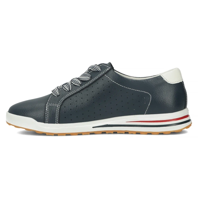 Modré kožené polobotky Filippo DP3509/24 NV