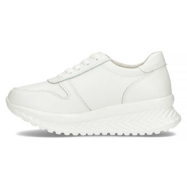 Bílé kožené sneakersy Filippo DP3547/22 WH
