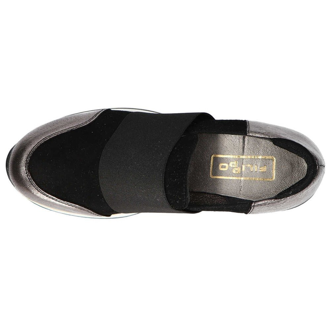 Polobotky Filippo 018 Black Suede/Nickel