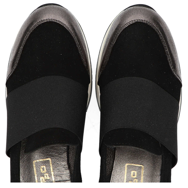 Polobotky Filippo 018 Black Suede/Nickel