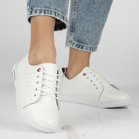 Bílé kožené polobotky Filippo DP3508/23 WH