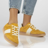 Žluté kožené sneakersy Filippo DP6770/25 YL