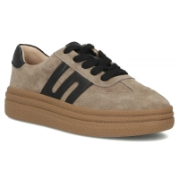 Taupe kožené tenisky Filippo DP7114/26 TP