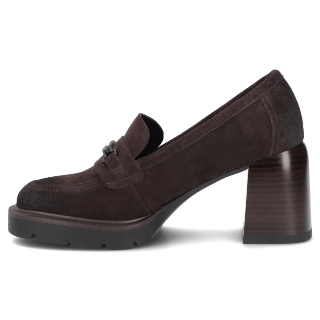 Hnědé kožené polobotky Filippo DP8169/26 D BR
