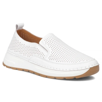 Bílé kožené polobotky Filippo DP7609/26 WH