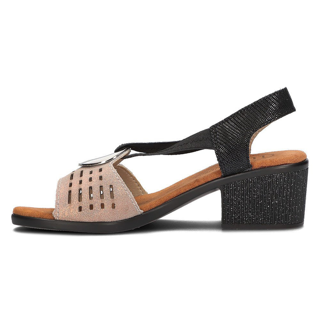 Černé kožené sandály Filippo DS2308/22 BK