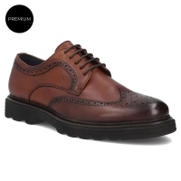Hnědé kožené polobotky Filippo MP8008/26 BR