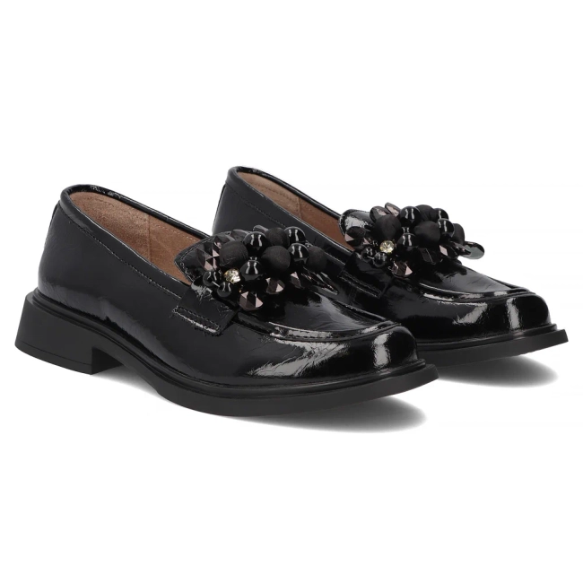 Černé kožené mokasíny Filippo DP8279/26 BK L
