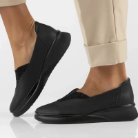 Černé kožené polobotky Filippo DP6208/24 BK