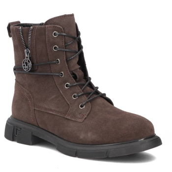 Hnědé kožené kotníkové boty Filippo DBT8262/26 D BR