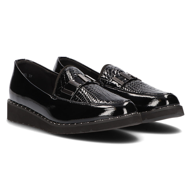 Kožené mokasíny Filippo DP1515/21 BK L černé