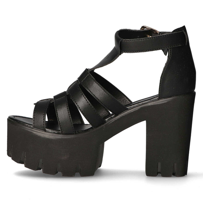 Vinceza R15-D-SD-685-Černé sandály