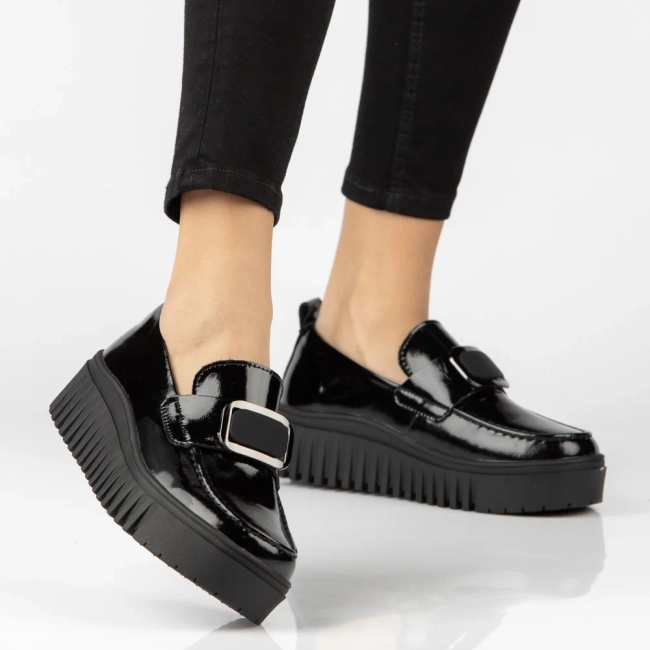 Černé kožené polobotky Filippo DP8269/26 BK