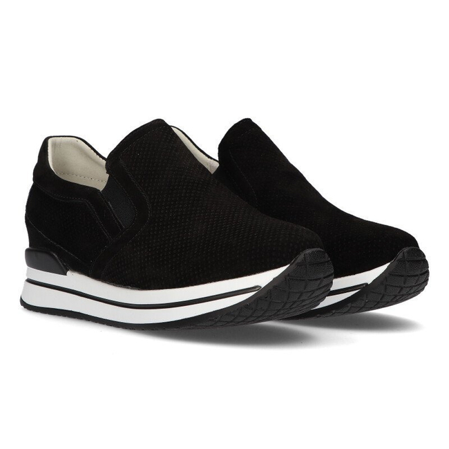 Kožené sneakersy Filippo DP1512/21 Bk černé