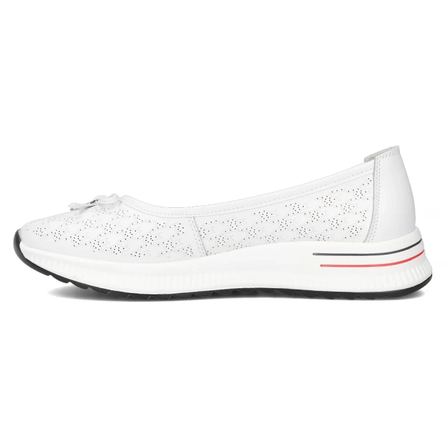 Bílé kožené polobotky Filippo DP6718/25 WH