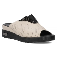 Béžové kožené pantofle Filippo DK6146/24 BE