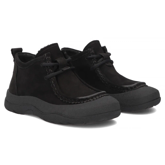 Černé kožené kotníkové boty Filippo DBT8212/26 BK