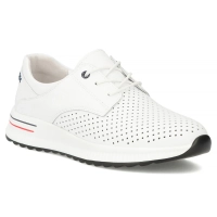 Bílé kožené polobotky Filippo DP6022/26 WH