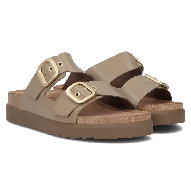 Taupe pantofle Yokono TUNEZ-130