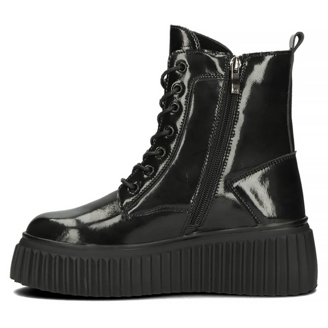 Černě kožené boty Filippo DBT3960/22 BK