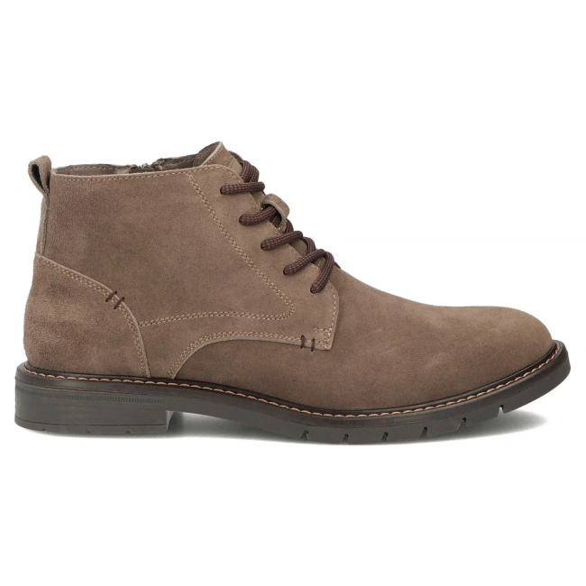 Taupe kožené kotníkové boty Filippo MBT8318/26 TP